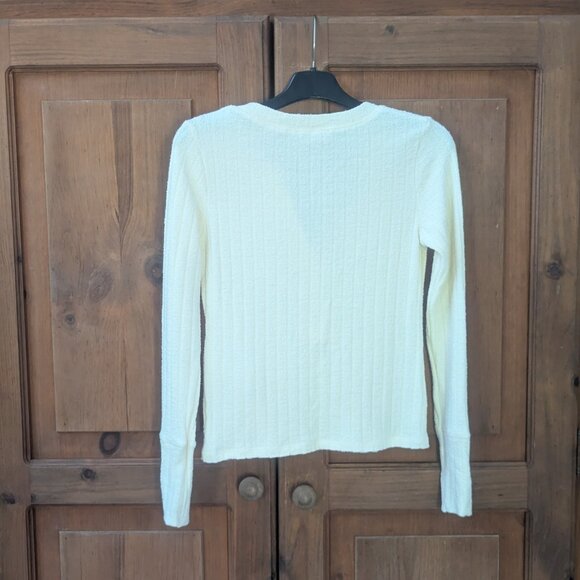 We the Free Oliver Knit Henley Canvas in Ivory Size Small NWT - Picture 2 of 8